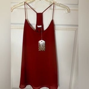 Becool Women’s Dark Orange Racer Back Cami Sz S